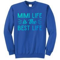 Cute Mimi Life Is The Best Life Letter Graphic Grandma Bless Gift Sweatshirt