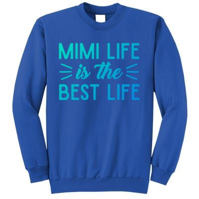 Cute Mimi Life Is The Best Life Letter Graphic Grandma Bless Gift Sweatshirt