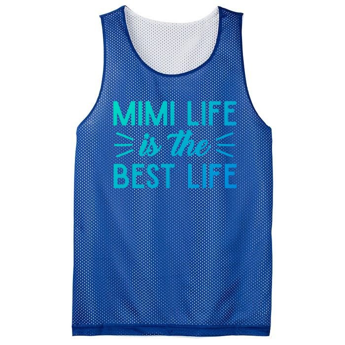 Cute Mimi Life Is The Best Life Letter Graphic Grandma Bless Gift Mesh Reversible Basketball Jersey Tank