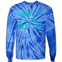 Cute Mimi Life Is The Best Life Letter Graphic Grandma Bless Gift Tie-Dye Long Sleeve Shirt