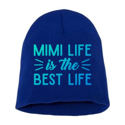 Cute Mimi Life Is The Best Life Letter Graphic Grandma Bless Gift Short Acrylic Beanie