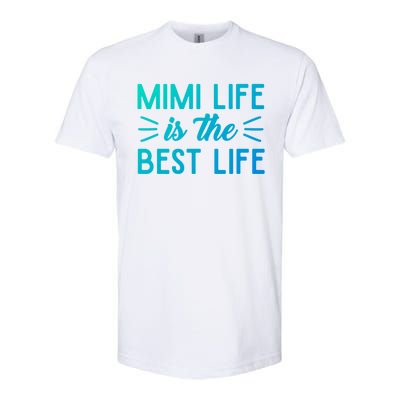 Cute Mimi Life Is The Best Life Letter Graphic Grandma Bless Gift Softstyle CVC T-Shirt