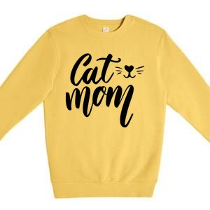 Cat Mom Lover Cute Gift Premium Crewneck Sweatshirt