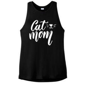 Cat Mom Lover Cute Gift Ladies PosiCharge Tri-Blend Wicking Tank