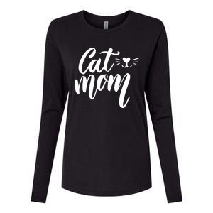 Cat Mom Lover Cute Gift Womens Cotton Relaxed Long Sleeve T-Shirt