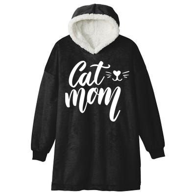 Cat Mom Lover Cute Gift Hooded Wearable Blanket