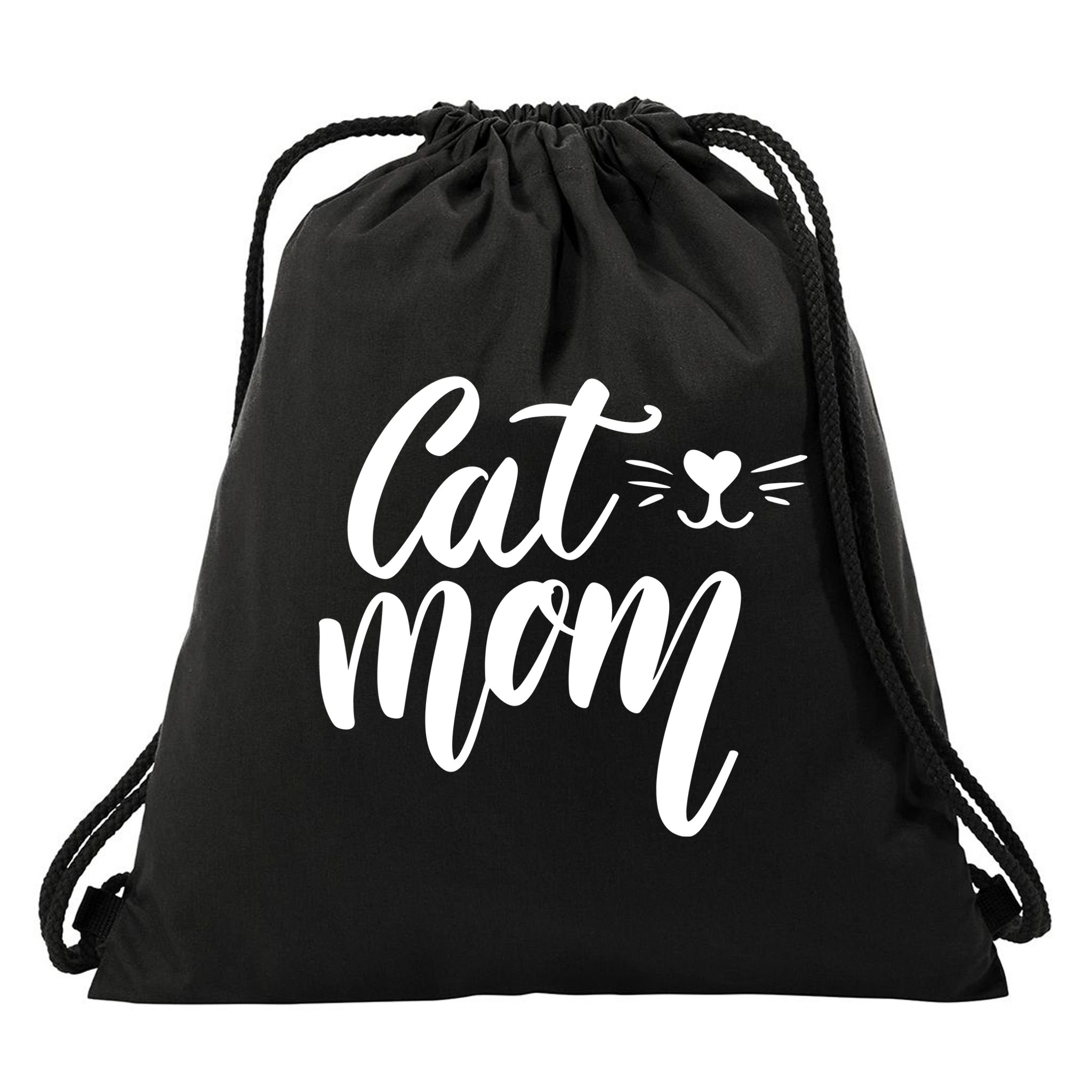 Cat Mom Lover Cute Gift Drawstring Bag