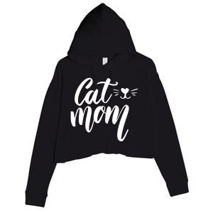 Cat Mom Lover Cute Gift Crop Fleece Hoodie