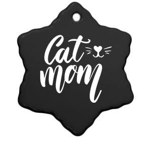 Cat Mom Lover Cute Gift Ceramic Star Ornament