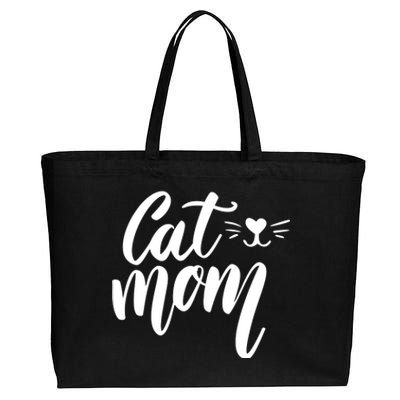 Cat Mom Lover Cute Gift Cotton Canvas Jumbo Tote