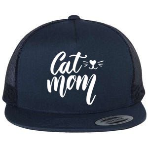 Cat Mom Lover Cute Gift Flat Bill Trucker Hat