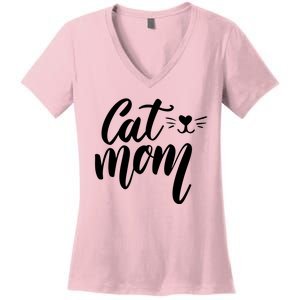 Cat Mom Lover Cute Gift Women's V-Neck T-Shirt