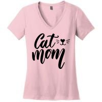 Cat Mom Lover Cute Gift Women's V-Neck T-Shirt