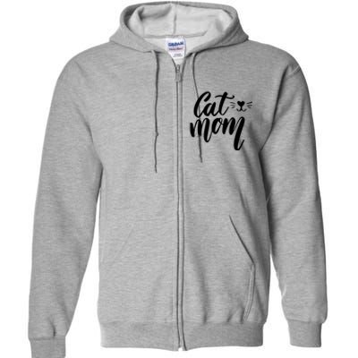 Cat Mom Lover Cute Gift Full Zip Hoodie