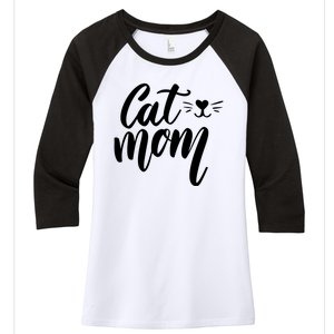 Cat Mom Lover Cute Gift Women's Tri-Blend 3/4-Sleeve Raglan Shirt