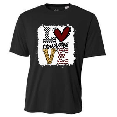 Cougars Mascot Love  School Spirit Fantastic Gifts Cooling Performance Crew T-Shirt