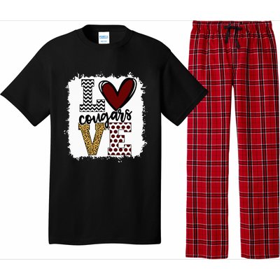 Cougars Mascot Love  School Spirit Fantastic Gifts Pajama Set