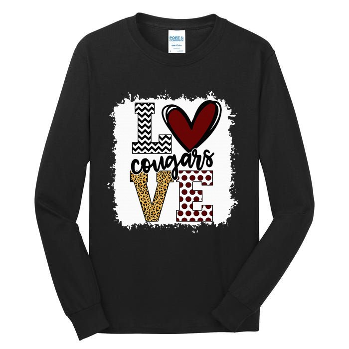 Cougars Mascot Love  School Spirit Fantastic Gifts Tall Long Sleeve T-Shirt