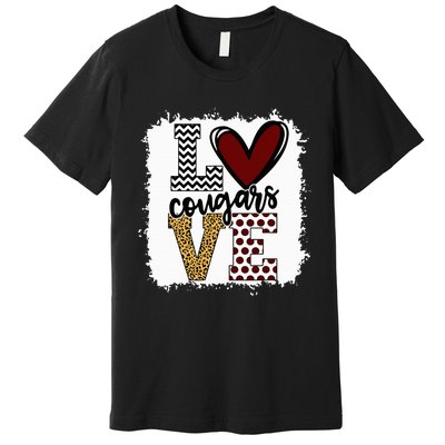 Cougars Mascot Love  School Spirit Fantastic Gifts Premium T-Shirt