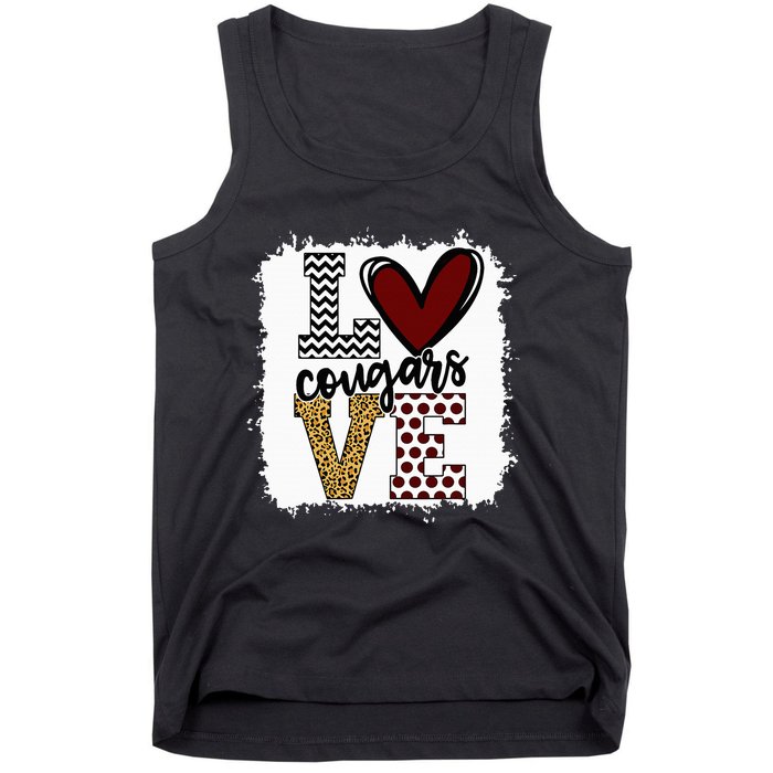 Cougars Mascot Love  School Spirit Fantastic Gifts Tank Top