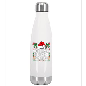 Christmas Most Likely To Bring Home A Stray Cat Matching Family Xmas Gift Stainless Steel Insulated Water Bottle