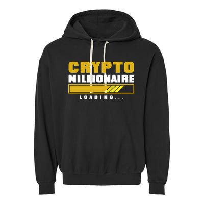 Crypto Millionaire Loading Garment-Dyed Fleece Hoodie