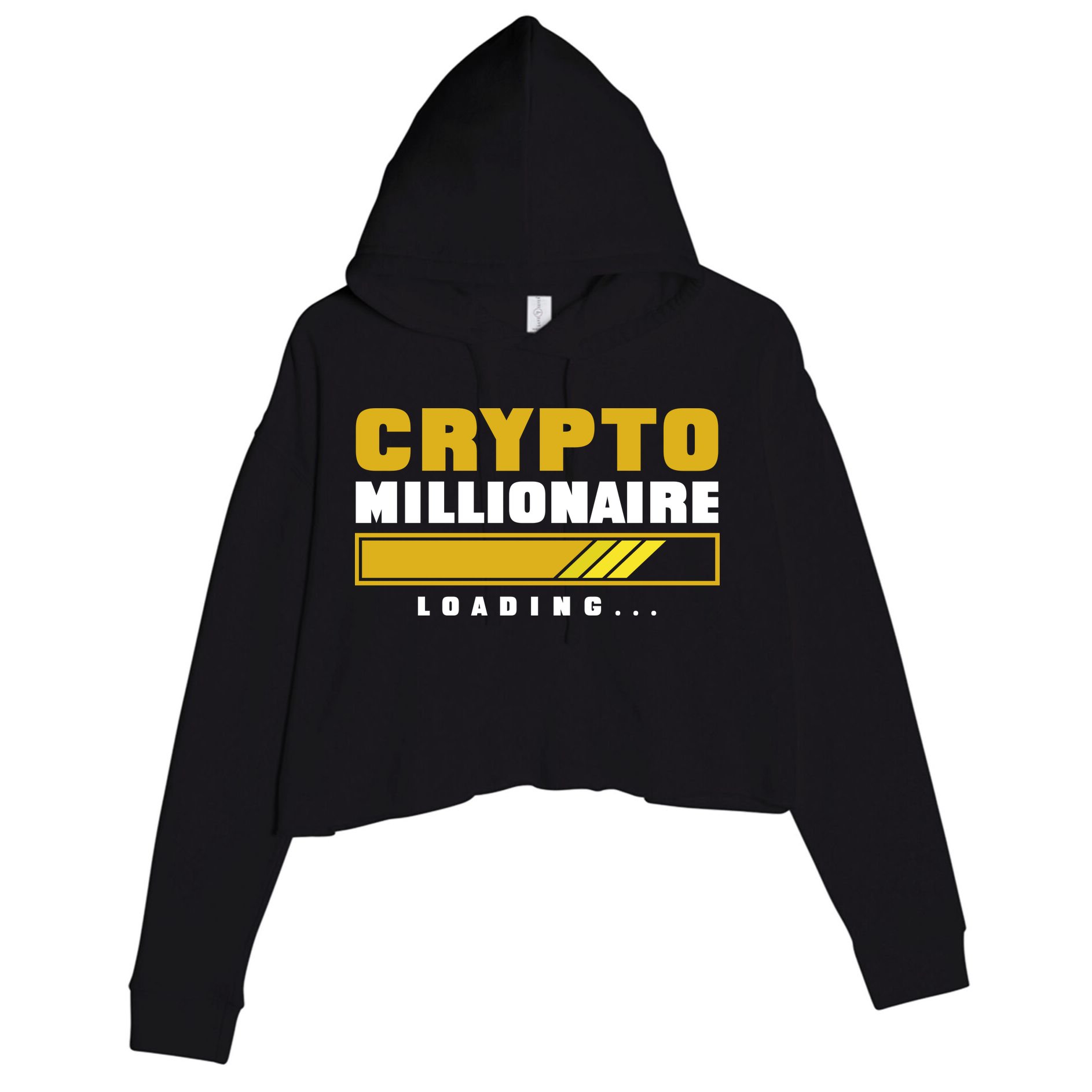 Crypto Millionaire Loading Crop Fleece Hoodie
