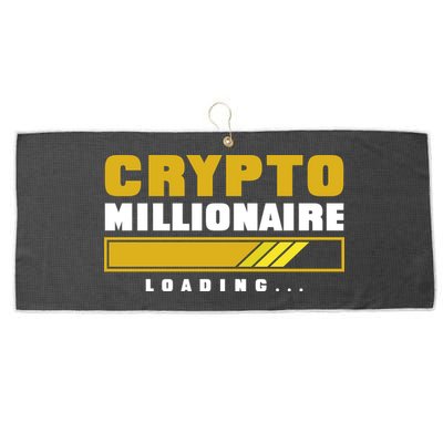 Crypto Millionaire Loading Large Microfiber Waffle Golf Towel