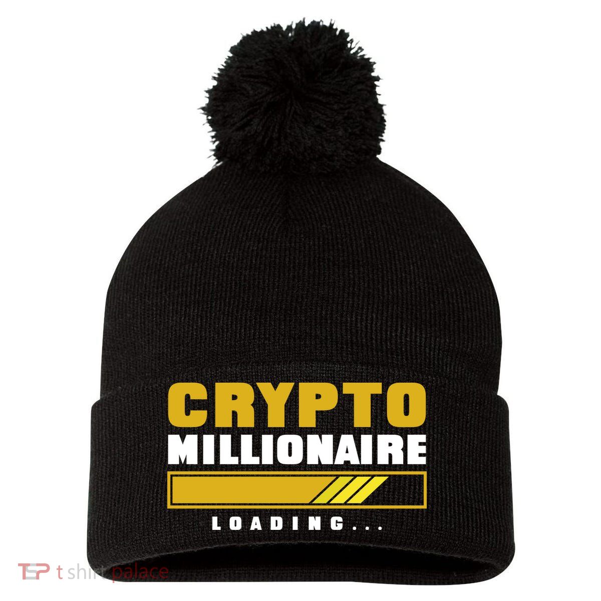 Crypto Millionaire Loading Pom Pom 12in Knit Beanie