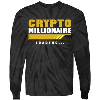Crypto Millionaire Loading Tie-Dye Long Sleeve Shirt