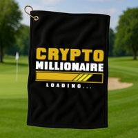 Crypto Millionaire Loading Golf Towel