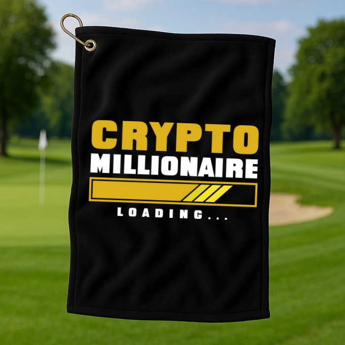 Crypto Millionaire Loading Golf Towel