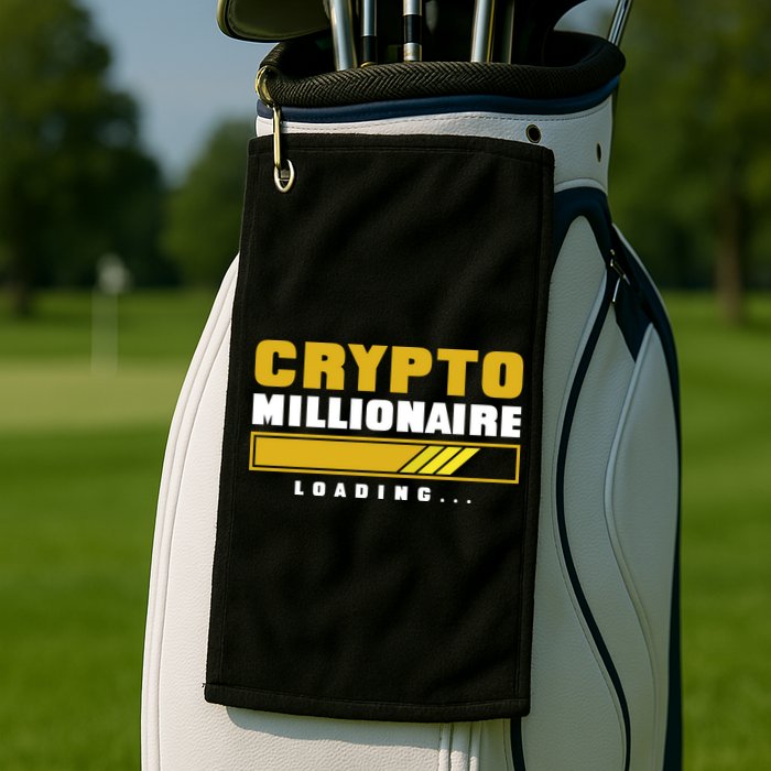 Crypto Millionaire Loading Golf Towel