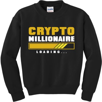 Crypto Millionaire Loading Kids Sweatshirt