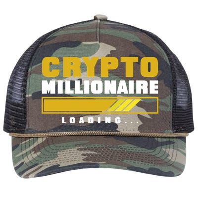 Crypto Millionaire Loading Retro Rope Trucker Hat Cap