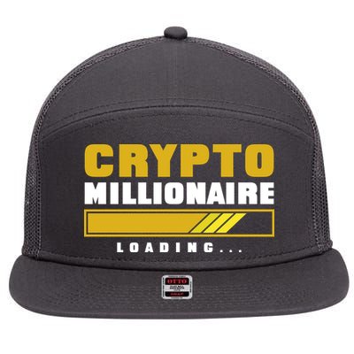 Crypto Millionaire Loading 7 Panel Mesh Trucker Snapback Hat