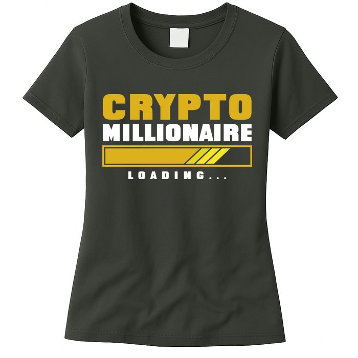 Crypto Millionaire Loading Womens T-Shirt