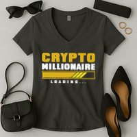 Crypto Millionaire Loading Women's V-Neck T-Shirt
