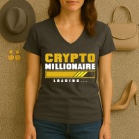 Crypto Millionaire Loading Women's V-Neck T-Shirt