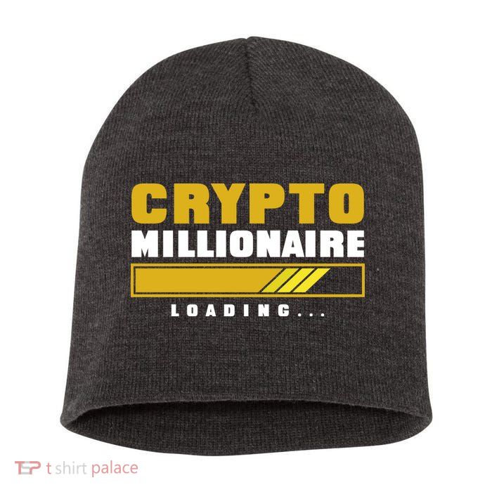 Crypto Millionaire Loading Short Acrylic Beanie