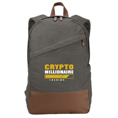 Crypto Millionaire Loading Cotton Canvas Backpack