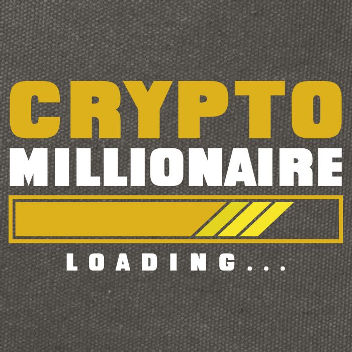 Crypto Millionaire Loading Cotton Canvas Backpack