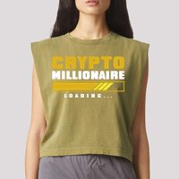 Crypto Millionaire Loading Garment-Dyed Women's Muscle Tee