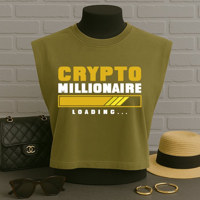Crypto Millionaire Loading Garment-Dyed Women's Muscle Tee