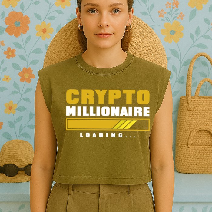 Crypto Millionaire Loading Garment-Dyed Women's Muscle Tee