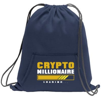 Crypto Millionaire Loading Sweatshirt Cinch Pack Bag