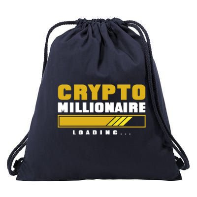 Crypto Millionaire Loading Drawstring Bag