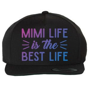 Cute Mimi Life Is The Best Life Letter Graphic Grandma Bless Gift Wool Snapback Cap