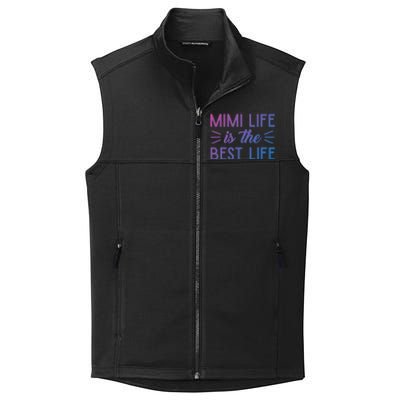 Cute Mimi Life Is The Best Life Letter Graphic Grandma Bless Gift Collective Smooth Fleece Vest