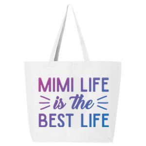 Cute Mimi Life Is The Best Life Letter Graphic Grandma Bless Gift 25L Jumbo Tote